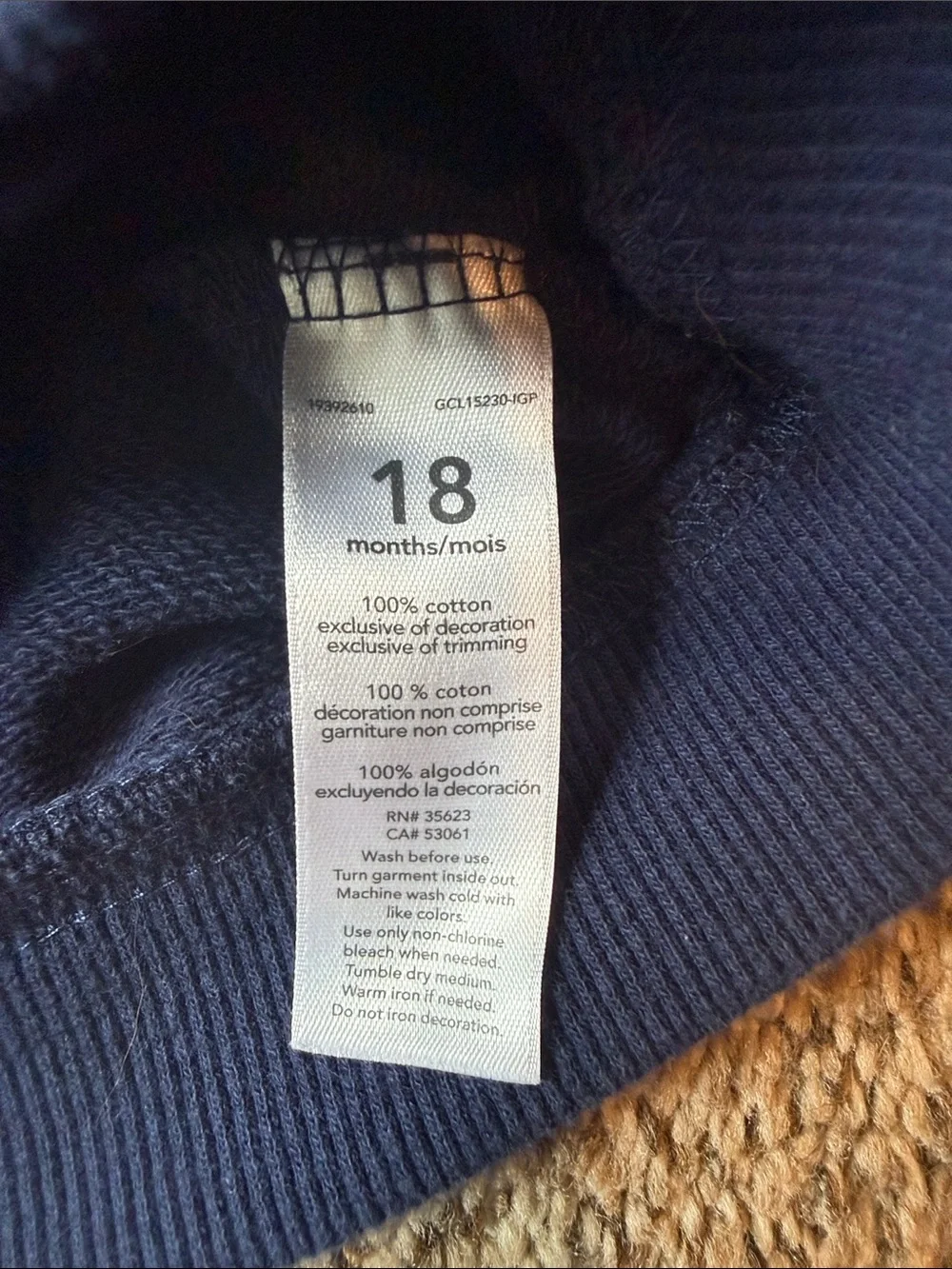 Carter's | Dark Blue Spiked Hooded Zip-Up Sweatshirt
